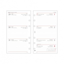 Kalendárium betét, tervező, heti, "M", SATURNUS, fehér 2026